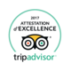 Attestation d'Excellence TripAdvisor